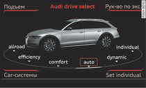 A6 allroad: информационно-развлекательная система: «drive select»