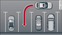 Principbild: Fickparkera i parkeringsficka eller garage