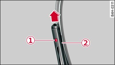 Removing the wiper blades