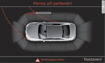 Infotainment: optické zobrazování odstupu