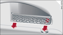 Luggage compartment side trim: Electrical socket
