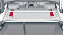 Rear seat bench: Top tether anchorages