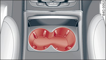 Console centrale : porte-gobelet avant