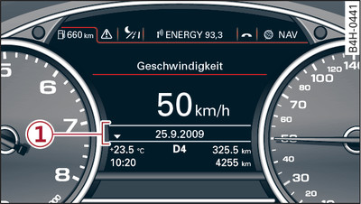 Kombiinstrument: Beispiel Infozeile