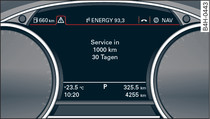 Kombiinstrument: Service-Intervall-Anzeige