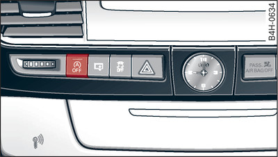 Mittelkonsole: Taste für Start-Stop-System