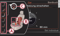 Infotainment: Sitzeinstellungen