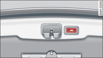 Close button inside boot lid