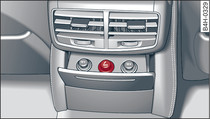 Rear centre console (example): Cigarette lighter