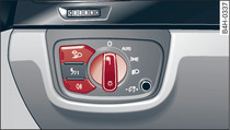 Dashboard: Light switch with all-weather lights