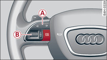 Multi-function steering wheel: Operating the driver information system