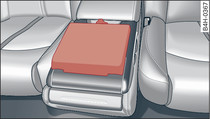 Rear centre armrest: Attaching cover