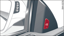 Driver's door: Button for side assist