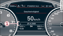 Instrument cluster: System status indicator (example)