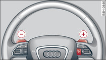Steering wheel: Manual gear selection