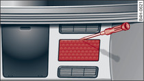 Luggage compartment: Fuse cover