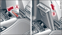 Rear centre console: Extending the folding table