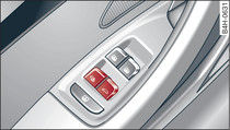 Rear door: Switch for panorama sun roof