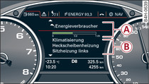 Instrument cluster: Auxiliaries