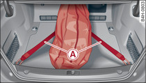 Luggage compartment: Securing the bag*