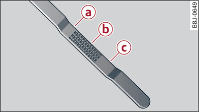 Oil dipstick: Markings