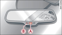 Retrovisor interior con ajuste automático para posición antideslumbrante