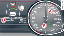 Combiné d'instruments : adaptive cruise control