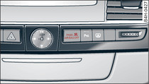 Console centrale: spia di avvertimento disattivazione airbag per il passeggero anteriore