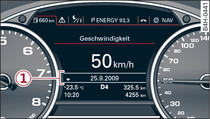 Kombiinstrument: Exempel inforad