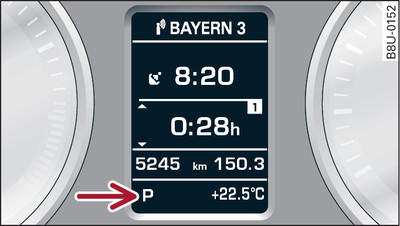 Kombiinstrument: Wählhebelstellungen