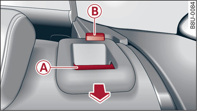 Backrest: Release lever