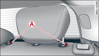 Rear seats: Outer head restraint