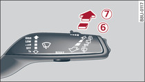 Operating rear window wiper