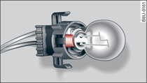 Bulb holder for turn signal bulb
