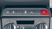 Centre console: Button for downhill assist function