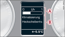 Instrument cluster: Auxiliaries