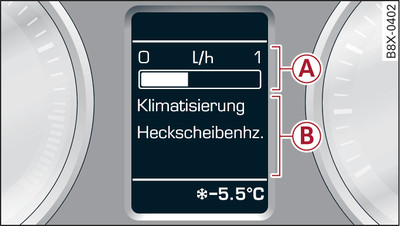 Instrument cluster: Auxiliaries