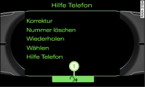 Hilfe-Texte im MMI-Display