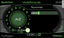Telefonnummer ber den Zahlen-Speller eingeben