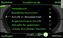 Telefonnummer aus einer Liste whlen