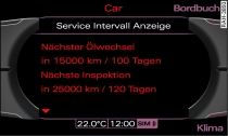 Display: Service-Intervall-Anzeige