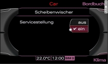 Display: Servicestellung