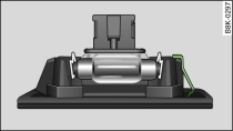 Number plate light: Retaining element