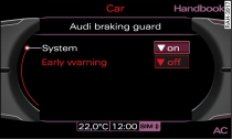 Display: Audi braking guard