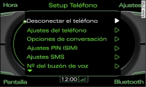 Apagar el teléfono del vehículo