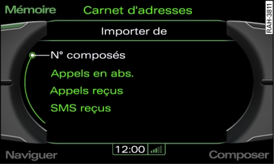 Reprendre un numéro des listes d'appels