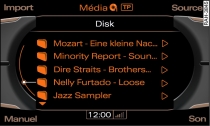 Structure des répertoires d'un CD MP3