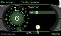 Mobiele telefoon met handsfree-profiel is ingeleerd en verbonden
