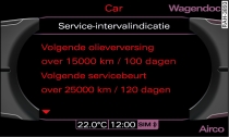 Display: Service-intervalindicatie
