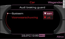 Beeldscherm: Audi braking guard